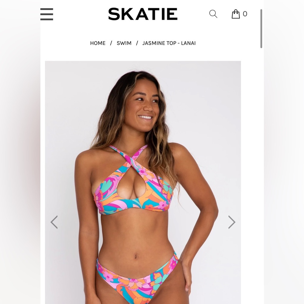 Skatie Jasmine top in Lanai. Worn once.